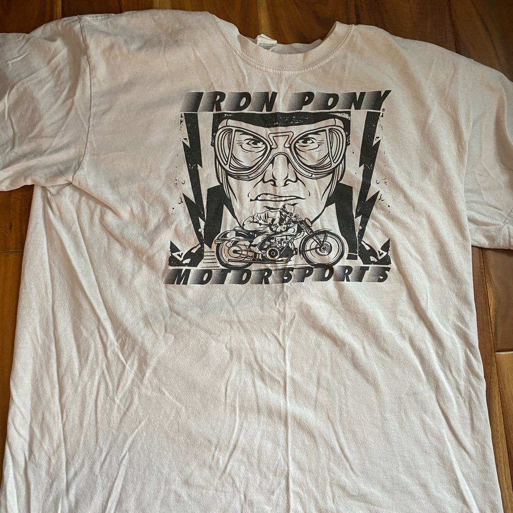 Vintage iron pony white tee